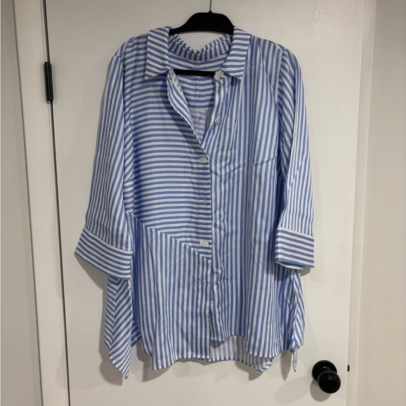 Tops - Chic Striped Button-Up Blouse